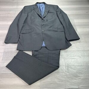 Samuel Windsor Suit Mens 42R Jacket 36x33 Pants Charcoal Wool Classic 2 Piece